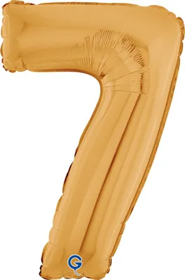 Obrázok produktu pre Fóliový balón číslo 7, zlatý, 66 cm Grabo