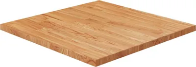 Image de The Living Store Plateau de table Carré Marron clair 60x60x2,5cm Chêne traité