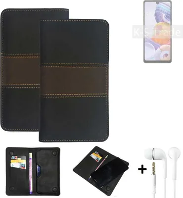 Produktbild von K-S-Trade Handyhülle + Kopfhörer kompatibel mit LG Electronics Stylo 6 Schutzhülle Walletcase Bookstyle Tasche Schutz Case Hülle Wallet Cover