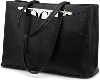 Produktbild von Lovevook Laptoptasche Damen 15,6 Zoll Schultertasche Schwarz