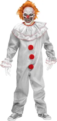 Produktbild von Horrorclown-Es-ker - Halloween Kostüm Kinder Kindergröße: 128-140