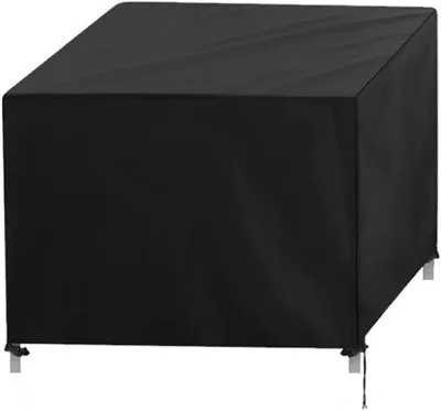 Produktbild von Gartenmöbelabdeckung, rechteckige Schutzhülle, 420D-Plane, wasserdicht, wetterfest, schwarz, 200 x 140 x 90 cm