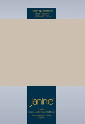 Produktbild von Janine Design Elastic-Jersey Spannbetttuch (für Box-Spring Betten) TOPPER 5001 Farbe naturell Größe 150x200 cm