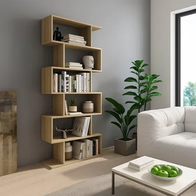 Immagine prodotto di Clisi - Libreria, 80x25x191h cm Marrone Rovere, 5 Ripiani