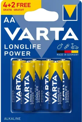 Produktbild von Alkali-Mangan-Batterie Varta 4906 AA 1,5 V 6 uds