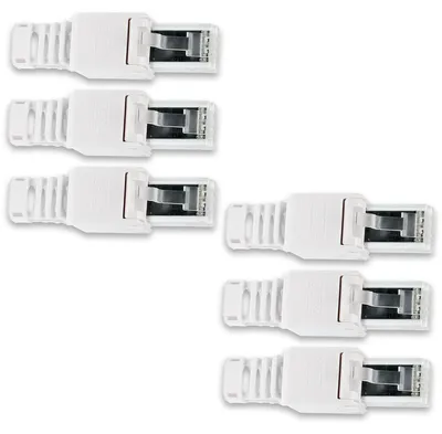 Produktbild von Netzwerkstecker 6x CAT 6A RJ45 Netzwerk Stecker werkzeuglos CAT7 CAT6 CAT5 Kabel