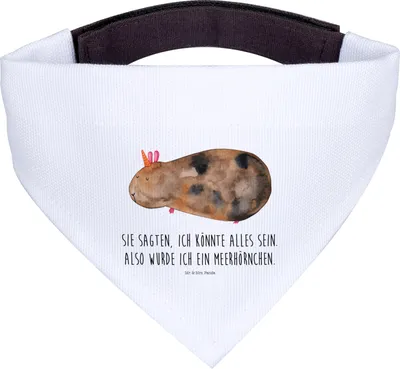 Produktbild von Mr. & Mrs. Panda Hundehalstuch Einhorn Meerschweinchen - Weiß - Geschenk, Einhörner, Unicorn, Tuch, Hunde Halstuch, Hundetuch, Meerschwein, Meerhörnchen, Für