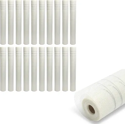 Immagine prodotto di Bettizia 1000m² rete di armatura rete per intonaco (1m x 50m) rete per intonaco 160g/m² rete in fibra di vetro 4mm x 4mm fibra di vetro facciata bianca