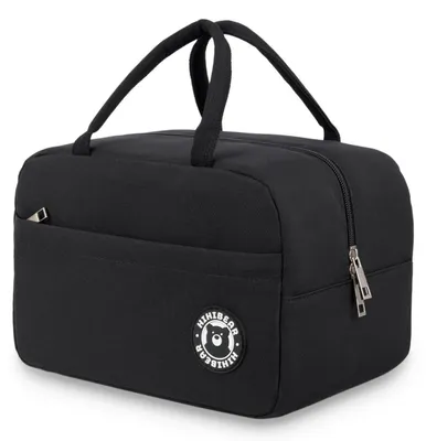 Image de Sac isotherme pliable de 9 litres, idéal pour le travail, les voyages, les pique-niques, de couleur noire