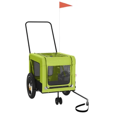 Produktbild von Fahrradanhänger Hunde Grün und Schwarz Oxford-Gewebe & Eisen