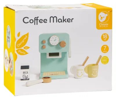 Produktbild von Classic World Holzspielzeug Kaffeemaschine 7-teilig mehrfarbig