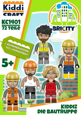 Produktbild von Kiddicraft KC1401 KIDDIZ Figuren-Pack Bautruppe