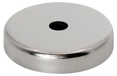 Obrázek produktu pro Ferritový magnet – kulatý, určený pro umění, řemesla a modelářství – průměr 50 mm, tloušťka 10 mm, otvor 8,5 mm – tahová síla 15,8 kg – balení 10 kusů