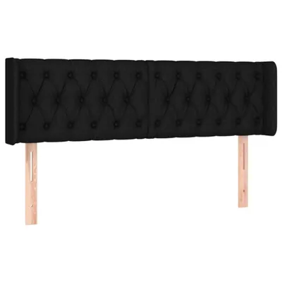 Produktbild von Kopfteil mit Ohren Schwarz 147x16x78/88 cm Stoff