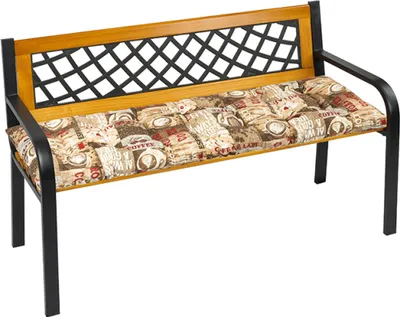 Obrázok produktu pre Prešívaný sedák na lavicu – 40 x 120 cm – hnedý, červený