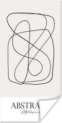 Produktbild von MuchoWow® Poster Kunst - Linienkunst - Abstrakt 20x40 cm - Plakat - Foto