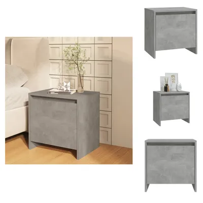 Image de vidaXL Table de nuit gris béton 45x34x44,5 cm Bois composite - Tables de chevet