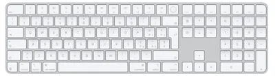 Produktbild von Apple Magic, Volle Größe (100%), Verkabelt & Kabellos, USB + Bluetooth, QWERTY, Weiß