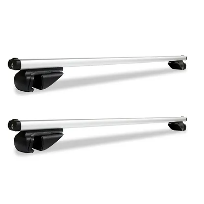 Produktbild von Jiubiaz Dachträger Alu Silber Plastikclip Gummikissen Relingträger 150kg Gepäckträger