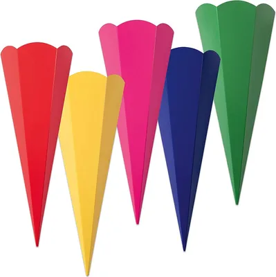 Produktbild von folia Schultüten-Zuschnitt 6-eckig 680 mm sortiert 10 Stück