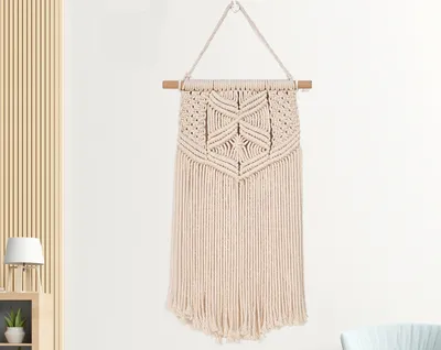 Image de Tenture murale macramé art tissé tapisserie boho chic Home Decor appartement dortoir décoration de la pièce
