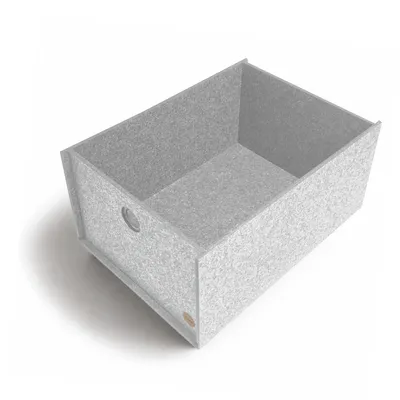 Produktbild von Aufbewahrungsbox CARGA Filz 30 x 23 x 18 cm ohne Deckel in hellgrau meliert