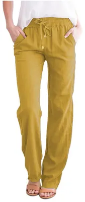 Produktbild von Elzusha – Damenhose mit hoher Taille und weiten Beinen, ideal für den Sommer