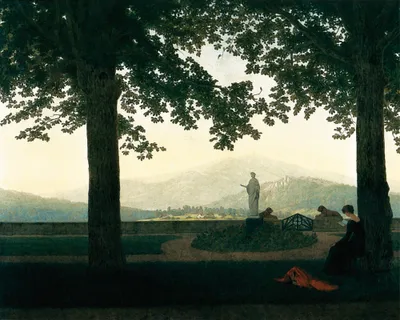 Produktbild von Caspar David Friedrich Kunstdruck Bild - Gartenterrasse, 1811 (40 x 50 cm)