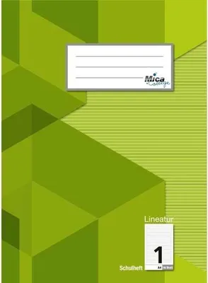 Produktbild von Schulheft A4 - Lineatur 1 - liniert mit Kontrastlineatur - 16 Blatt