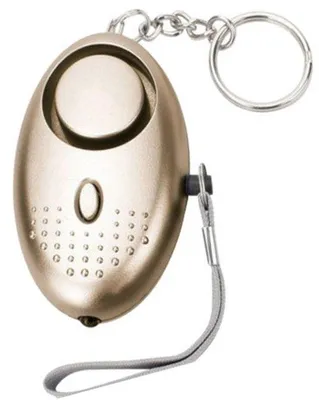 Produktbild von Persönliches Piepschuft - 140 dB - Mit LED-Taschenlampe und Schlüsselanhänger - Persönlicher Taschenpager - Piepschuft - Tragbar am Schlüsselanhänger - Geeignet für Frauen und Mädchen - Metall - Weiß - Klein