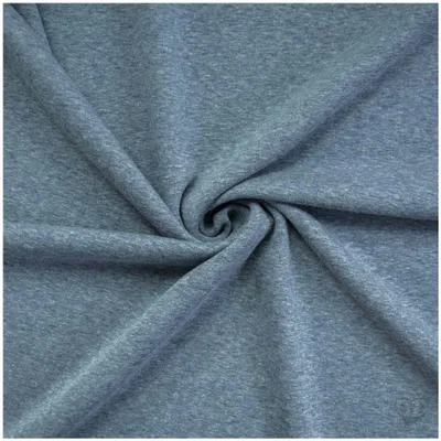 Drapiertem Meterware Alpenfleece Stoff in Blau meliert für Hoodies und Pullover.