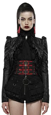 Produktbild von Punk Rave Bolero Jacke - Versailles Schwarz XXL
