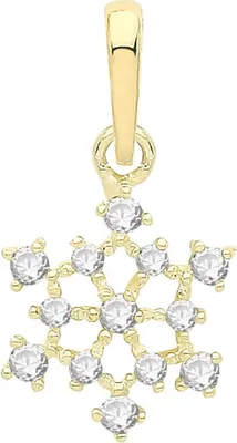 Pendentif Croix En Or 9 Carats (375/1000) Avec Oxyde De Zirconium - 15x6 Mm - Femme