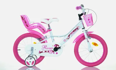Immagine prodotto di F.lli Schiano Sch Roses 16" - Bicicletta Per Bambine (5-7 Anni), Ruote 16", Telaio Acciaio, Con Accessori - Colore Bianco