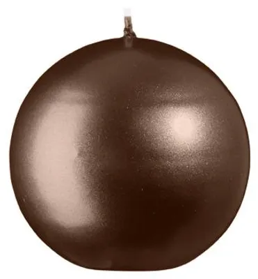 Produktbild von Kugelkerzen Metallic-Lack Matt Brandy Ø 8 cm, 6 Stück