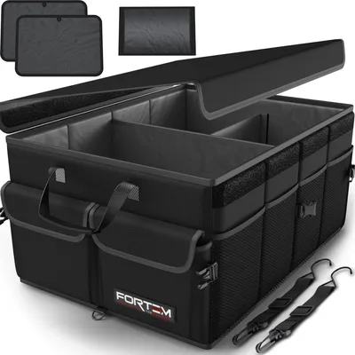 Immagine prodotto di Organizer per bagagliaio - Pieghevole - 50 litri - Oxford 600D - Antiscivolo - Per auto e viaggi