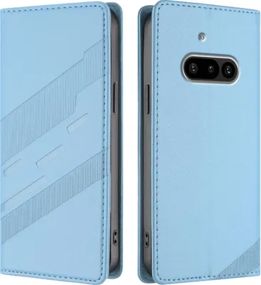 Immagine prodotto di Custodia per Nothing Phone (3a) - Cover portafoglio Phonesta Embossed Lines - Blu chiaro
