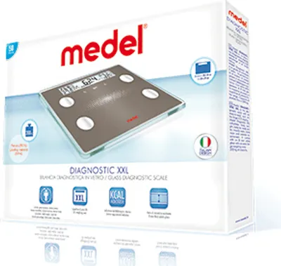 Produktbild von MEDEL DIAGNOSTIC XXL Professionelle Waage mit Analyse der Körperzusammensetzung für Gewichte bis 200