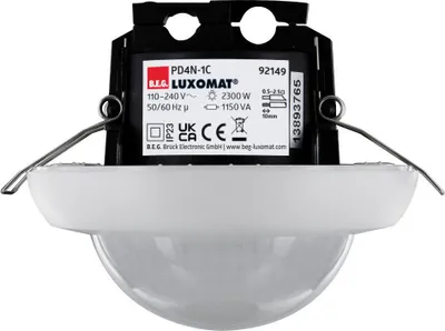 Zdjęcie produktu dla Czujnik ruchu B.E.G. 360° podtynkowy rws glz IP44 2300W
