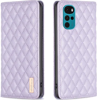 Produktbild von Moto G22 Hülle, Elegant Bookstyle Flip Leder Kartenfächer Schutzhülle mit Ständer für Motorola Moto G22 Lila