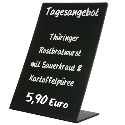 Produktbild von Tischaufsteller A6 Oban PVC Kreidetafel Preisaufsteller