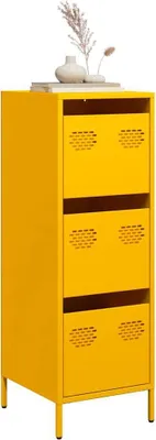 Produktbild von vidaXL Highboard Senfgelb 39x35x103,5 cm Stahl
