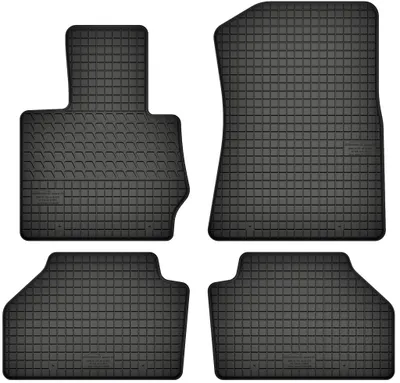 Produktbild von Gummimatten passend für BMW X3 F25 (2010-2017) / X4 F26 (2014-2018) Gummi Fußmatten Satz Schwarz + Stopper