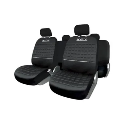 Produktbild von Sparco Universal Set SPC1042 Komplette Autositzbezüge Schwarz Silber