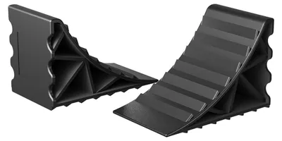 Immagine prodotto di Cuneo per ruota Set da 2 - Fino a 2 tonnellate - HDPE - Antiscivolo - Per auto e roulotte