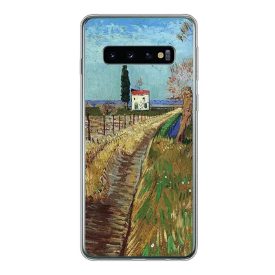 Produktbild von MuchoWow® Handyhülle Schutzhülle Hülle für Samsung Galaxy S10 Weg durch ein Weidenfeld - Vincent van Gogh Silikon Softcase Handy Hülle - Handytasche