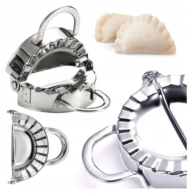 Produktbild von Edelstahl Knödelmaschine Knödel Ravioli Form Knödel Haut Form Edelstahl Ravioli Maschine Küche Gadget für manuell kneifen Knödel Ravioli Teig