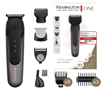 Produktbild von Remington Multi-Haarschneider ONE, Grau, Wasserdicht, Mit 18 Aufsätzen
