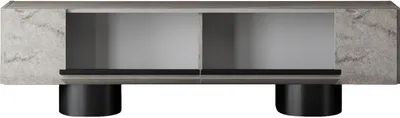Produktbild von Skye Decor, Bohem - Travertine, Black, TV-Ständer, Travertin, 100 % MELAMINBESCHICHTETE SPANPLATTEN, 180 x 50 x 30 cm