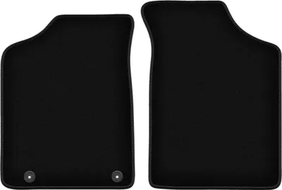 Image de Wielganizator Tapis avant de sol velours sur-mesure pour Peugeot 106 (1991-2003, hatchback) noir, jeu 2 pièces, fixations